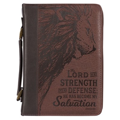 Lord is My Strength Brown Classic Bible Case, Extra Large (Bible Case)