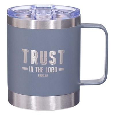 Trust in the Lord Gray Camp Style Stainless Steel Mug (General Merchandise)