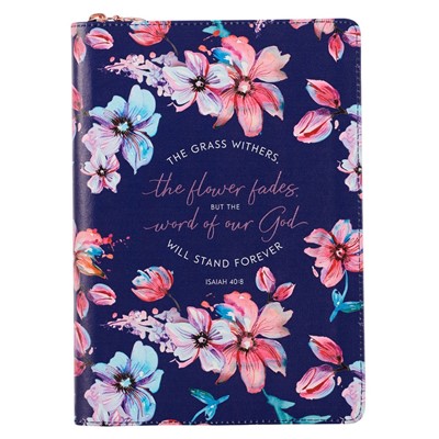 Word of God Floral Faux Leather Classic Journal with Zip (Imitation Leather)