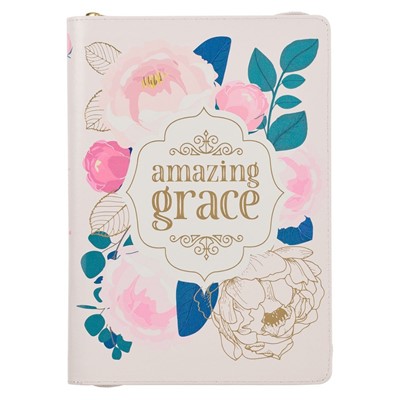 Amazing Grace Faux Leather Classic Journal with Zip (Imitation Leather)