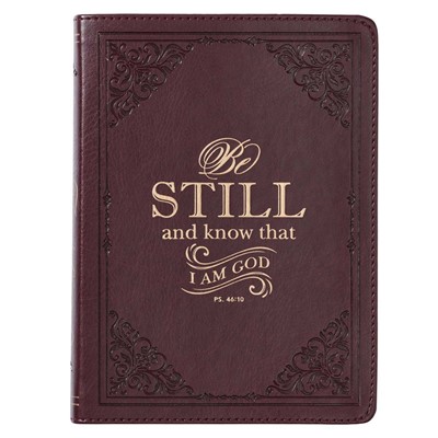 Be Still & Know Brown Faux Leather Handy-Sized Journal (Imitation Leather)