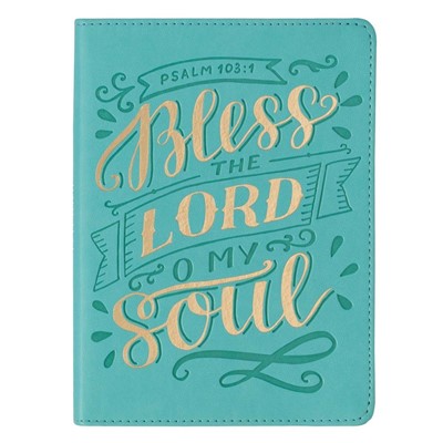 Bless the Lord Teal Faux Leather Handy-Sized Journal (Imitation Leather)