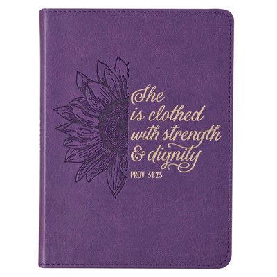 Strength & Dignity Purple Faux Leather Handy-Sized Journal (Imitation Leather)