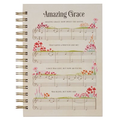 Amazing Grace Sheet Music Large Wirebound Journal (Spiral Bound)