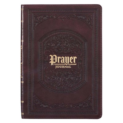 The Lord's Prayer Dark Brown Prompted Prayer Journal (Imitation Leather)