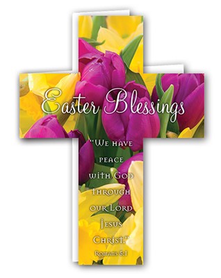 Easter Mini Crosses: Easter Blessings (Tulips) (Pack of 4) (Cards)