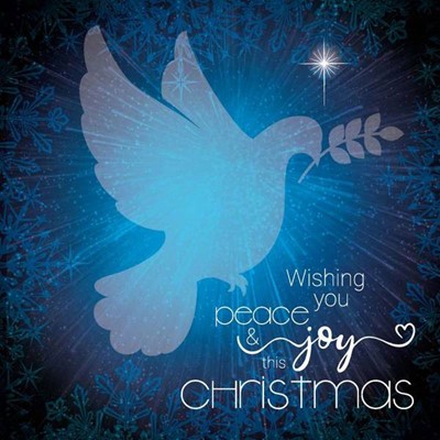 Blue Dove Christmas Card (pack of 10) (Cards)