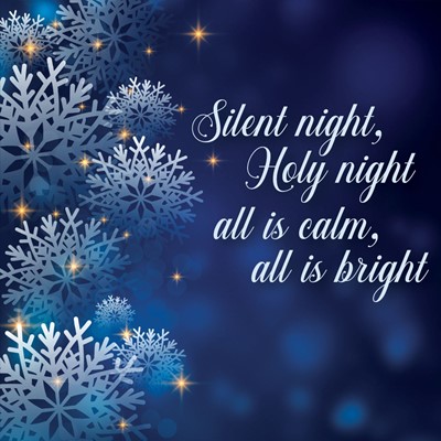 Silent Night Snowflakes Christmas Cards (pack of 10) (Cards)