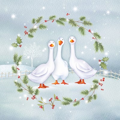 Christmas Geese -  Christmas Cards (pack of 10) (Cards)