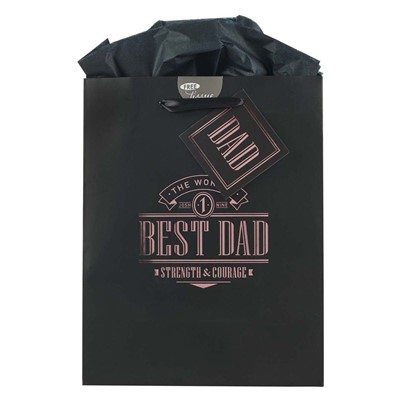 The World's Best Dad Black Medium Gift Bag (General Merchandise)