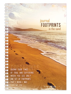 Footprints in the Sand Soft Cover Journal (Spiral Bound)