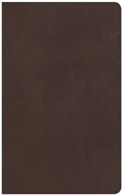 CSB Ultrathin Reference Bible, Brown Genuine Leather (Genuine Leather)
