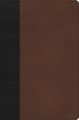 CSB Large Print Thinline Bible, Black/Brown LeatherTouch (Imitation Leather)