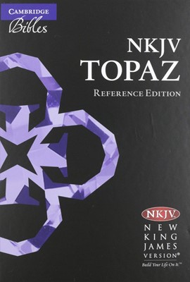 NKJV Topaz Reference Bible, Black, Calfsplit Leather (Genuine Leather)