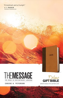 Message Deluxe Gift Bible, Brown (Imitation Leather)