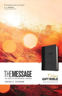 Message Deluxe Gift Bible, Black (Imitation Leather)