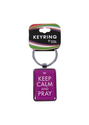 Keep Calm & Pray Metal Keyring (Keyring)
