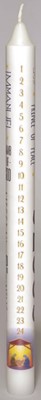 White Advent Candle (12 inches): Names of Jesus (Advent Candle)