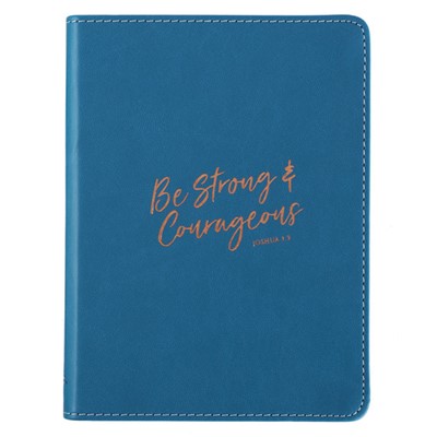 Be Strong & Courageous LuxLeather Journal (Imitation Leather)