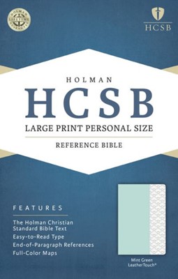 HCSB Large Print Personal Size Bible, Mint Green (Imitation Leather)