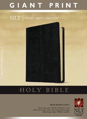 NLT Holy Bible, Giant Print, Black (Bonded Leather)