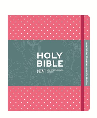 NIV Pink Polka Dot Journaling Bible With Unlined Margins (Hard Cover)