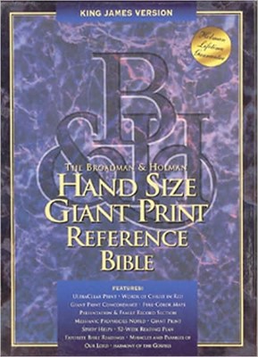 KJV Hand Size Giant Print Reference Bible, Burgundy (Bonded Leather)