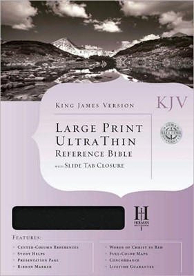 KJV Large Print Classic Ultrathin Reference Bible, Black (Bonded Leather)