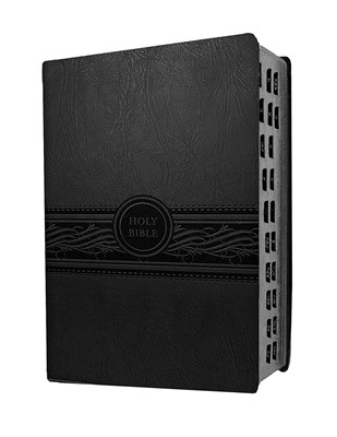 MEV Personal Size Large Print Indexed, Charcoal (Leather Binding)