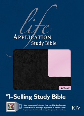 KJV Life Application Study Bible Tutone Black/Pink (Imitation Leather)
