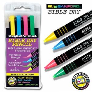 Bible Dry Pencil Highlighting Kit (4 colour) (Pen)