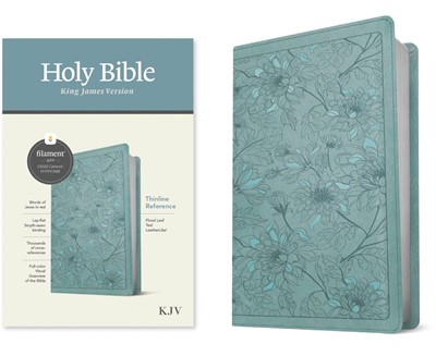 KJV Thinline Reference Bible, Filament Edition, Floral Teal (Imitation Leather)