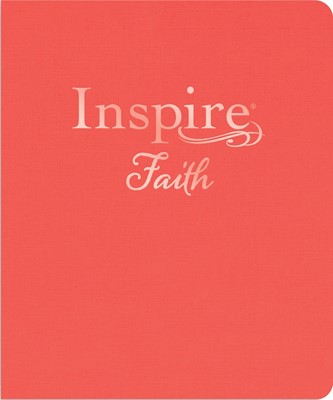 Inspire FAITH Bible Large Print NLT, Filament Edition, Coral (Hard Cover)