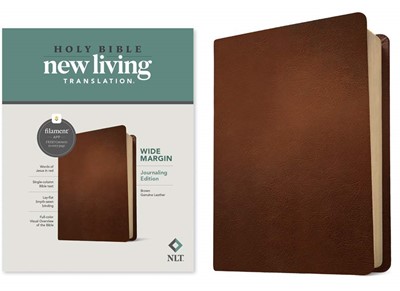 NLT Wide Margin Bible, Filament Enabled Edition, Brown (Genuine Leather)