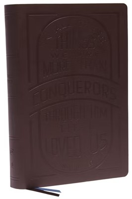 KJV Large Print Center-Column Reference Bible, Brown (Genuine Leather)