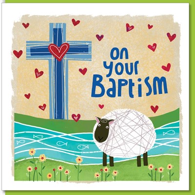 Baptism Sheep Greetings Card (Cards)