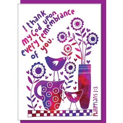 I Thank My God For You Greetings Card (Cards)