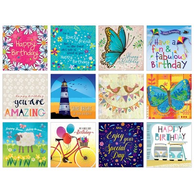 Eco-Friendly Birthday Cards Pack (pack of 12) (Cards)
