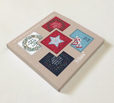 Mixed Square Pack (2022) Christmas Cards (10 Pack Card Box) (Cards)