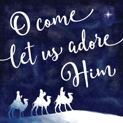 Charity Christmas Cards: Let us Adore (Pack of 10) (Cards)