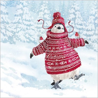 Christmas Cards: Penguin In Jacket (Pack of 4) (Cards)