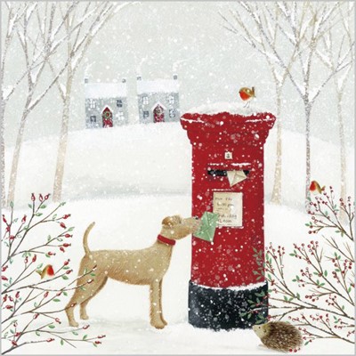 Christmas Cards: Dog Delivering Letter (Pack of 4) (Cards)