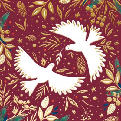 Christmas Cards: Peace Doves & Foil (Pack of 4) (Cards)