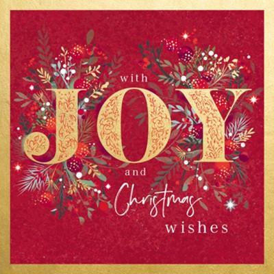 Christmas Cards: Foil Joy Design (Pack of 4) (Cards)