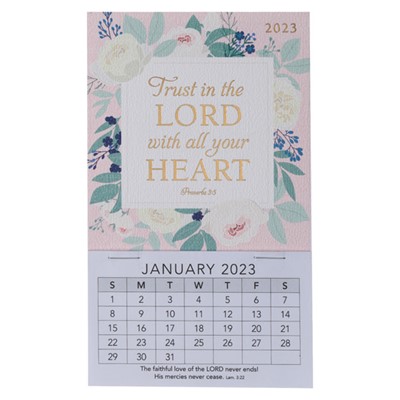 2023 Mini Magnetic Calendar: Trust/Lord (Calendar)