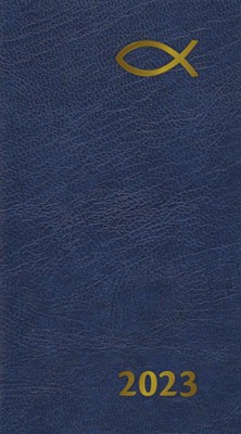 2023 Slim Diary 13 Month: Blue (Paperback)
