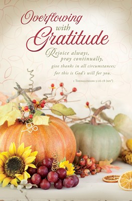 Overflowing with Gratitude Bulletin (pack of 100) (Bulletin)
