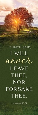 I Will Never Leave Thee Bookmark (pack of 25) (Bookmark)