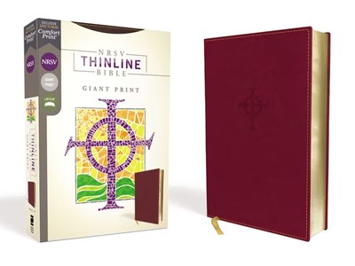 NRSV Thinline Bible, Giant Print, Burgundy (Imitation Leather)