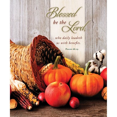 Blessed Be the Lord Thanksgiving Large Bulletin Pack of 100 (Bulletin)